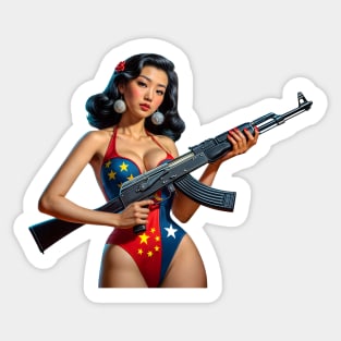 Pinup Girl Sticker